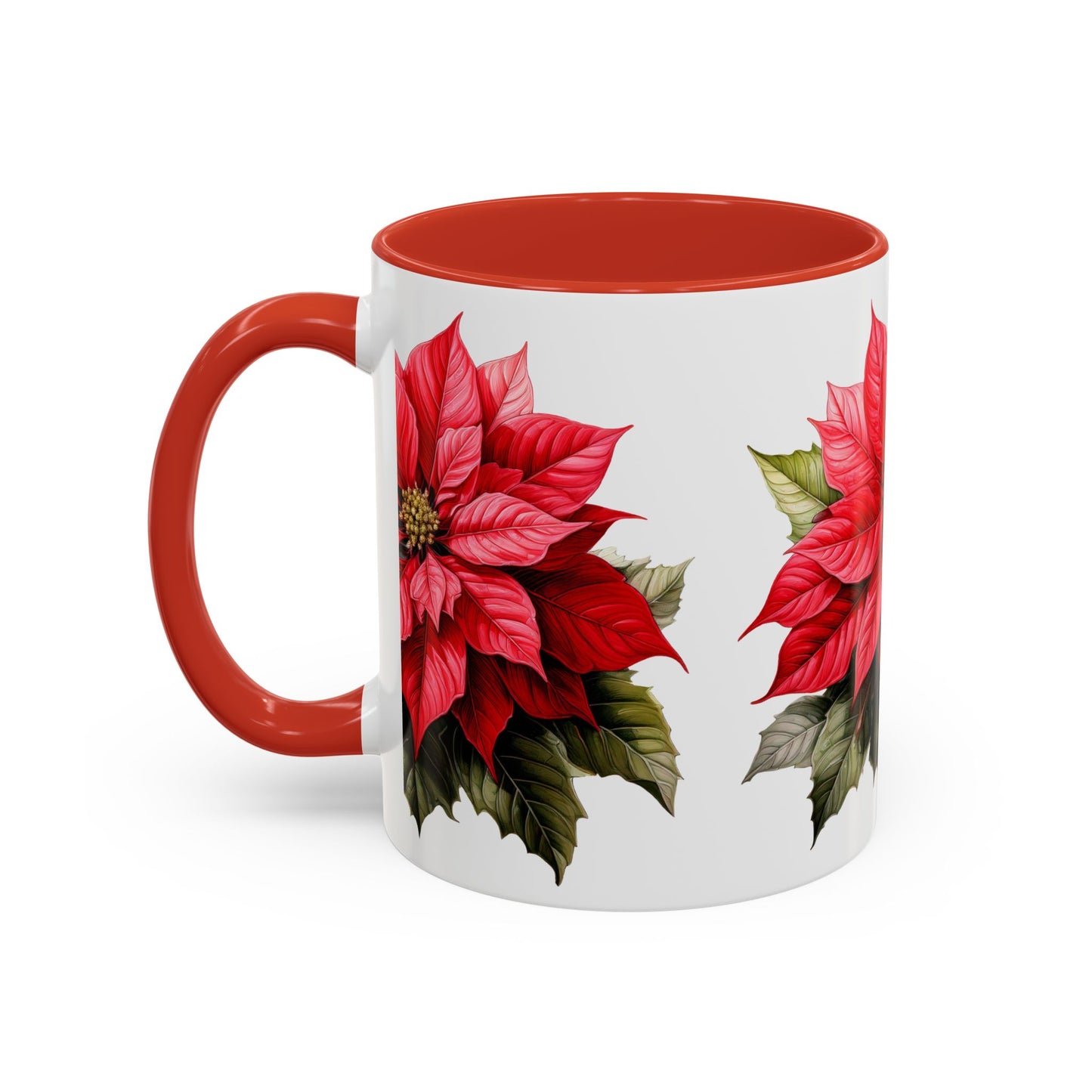 Coffee Mug Holiday Blooms Traditional Poinsettia