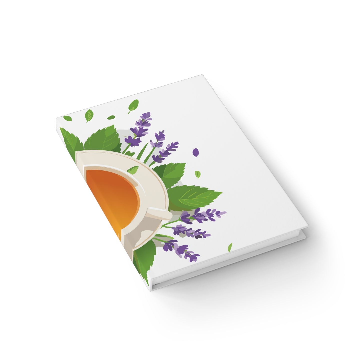 Journal - Lavender Mint Tea Time, Hardcover with Blank Pages