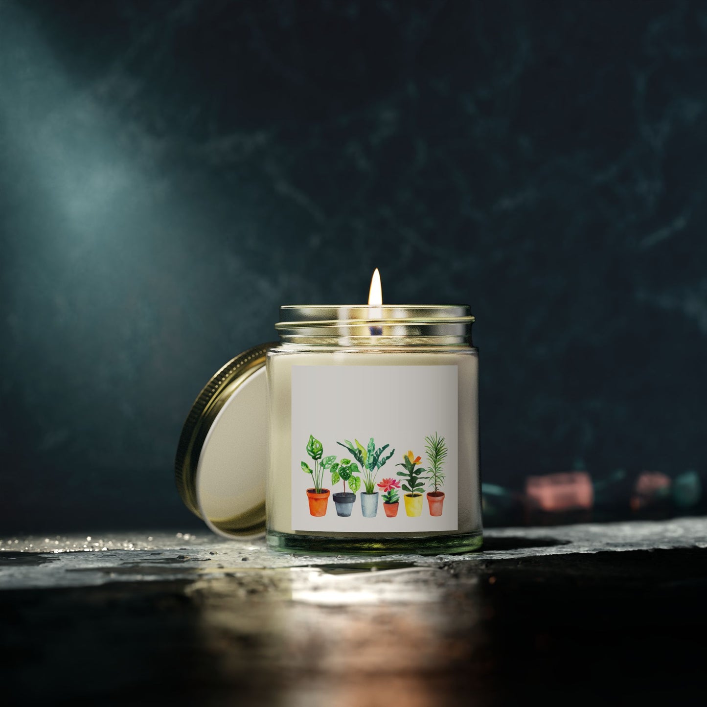 Scented Candles Houseplant Illustration