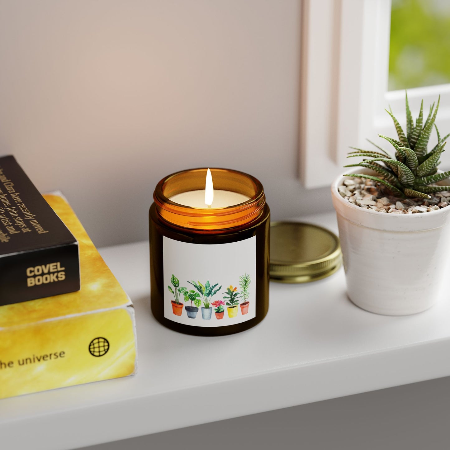 Scented Candles Houseplant Illustration