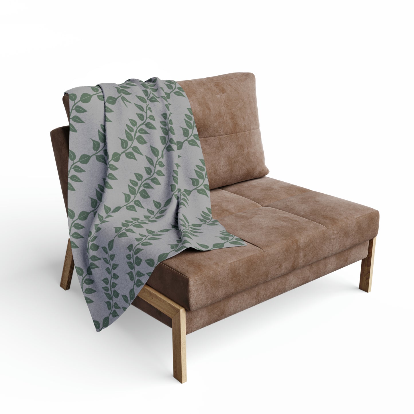 Leaf Vine Pattern Arctic Fleece Blanket
