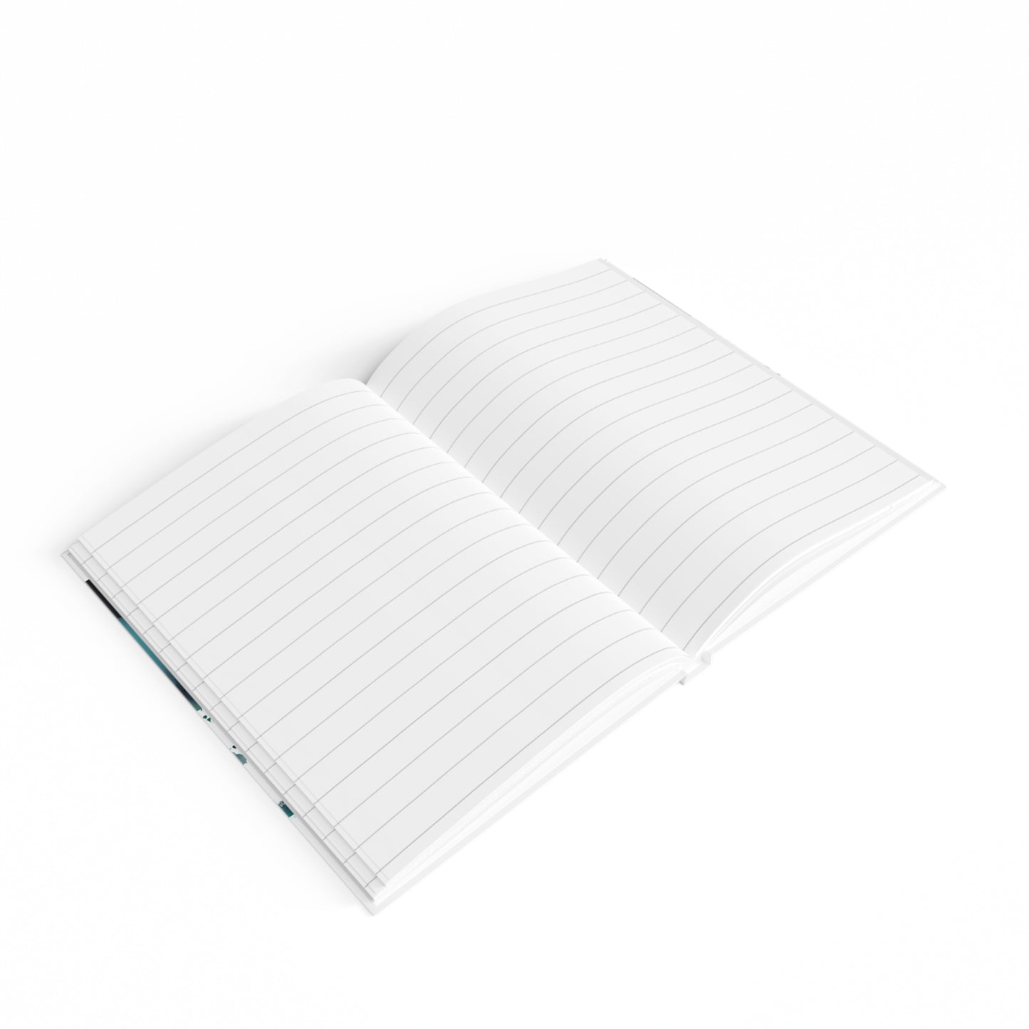 Paint Splatter Art Plants in Moonlight Hardcover Journal - Ruled Line