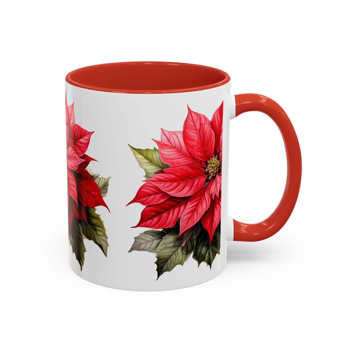 Coffee Mug Holiday Blooms Traditional Poinsettia