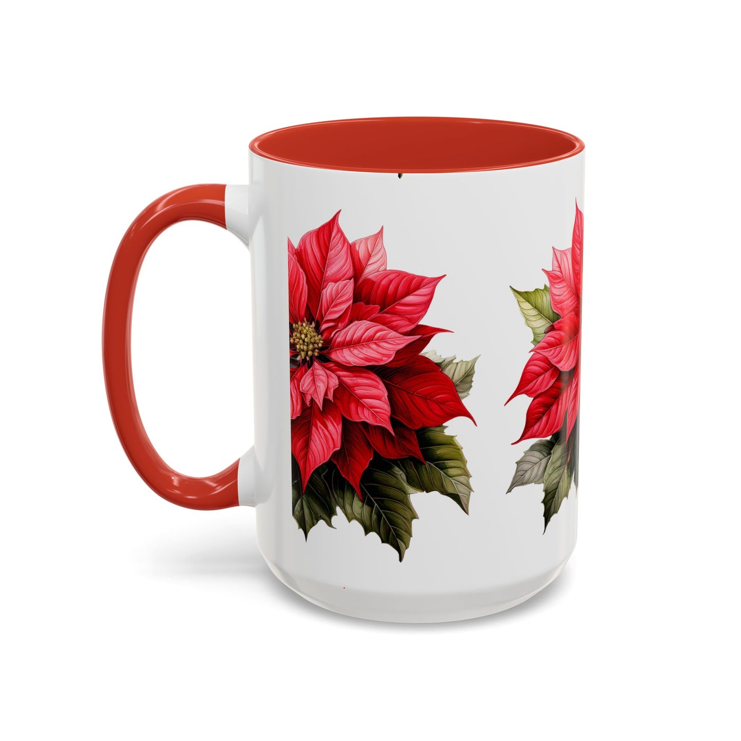 Coffee Mug Holiday Blooms Traditional Poinsettia