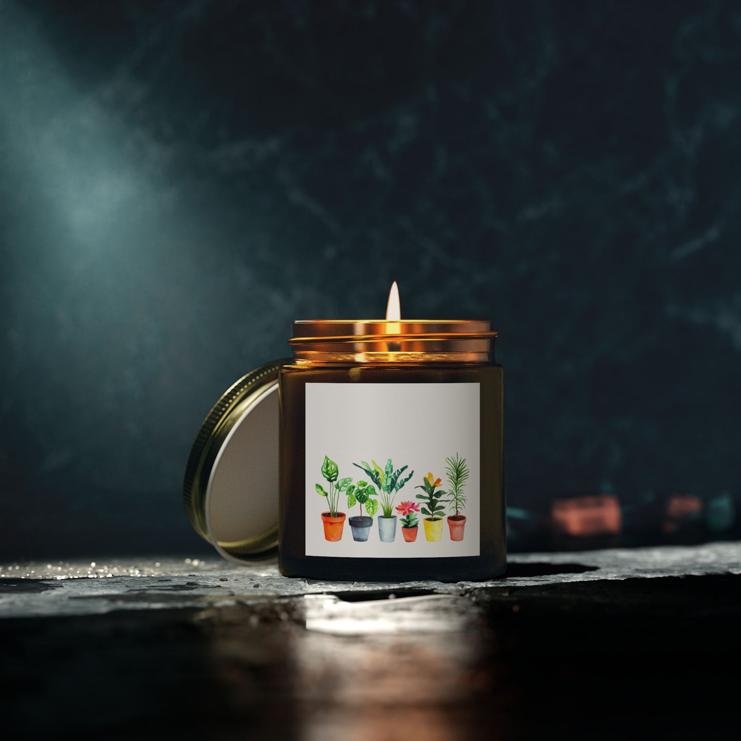 Scented Candles Houseplant Illustration