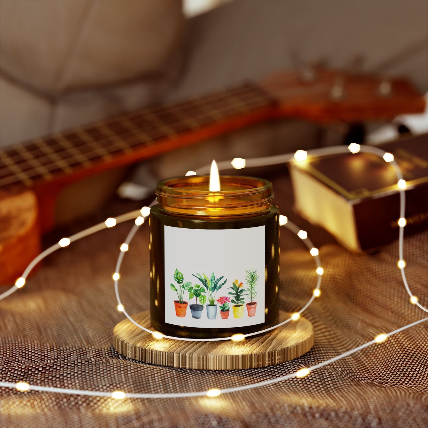 Scented Candles Houseplant Illustration