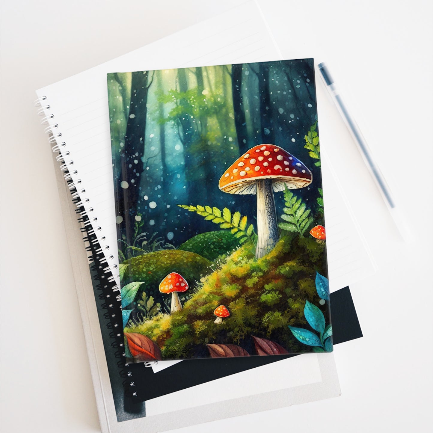 Amanita Mushroom Dark Forest Art Journal - Blank