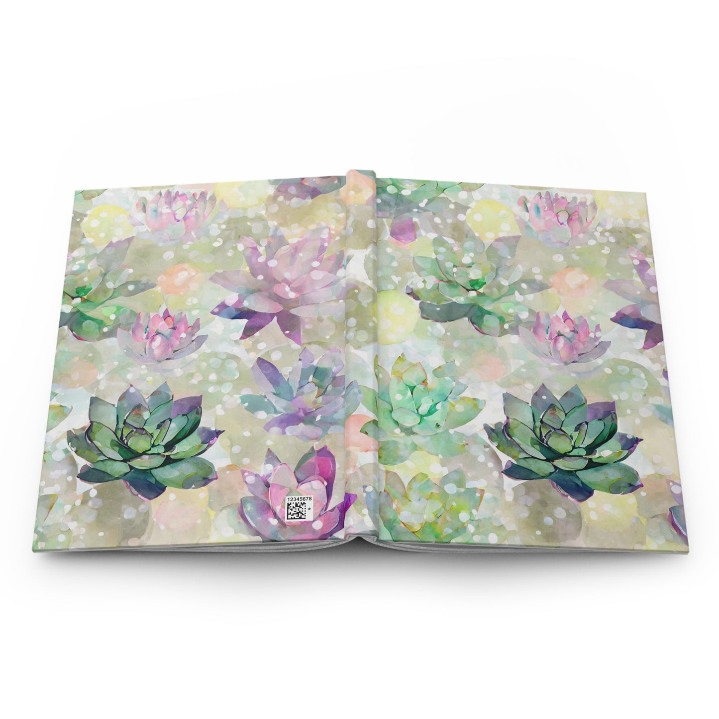 Watercolor Succulents Hardcover Journal