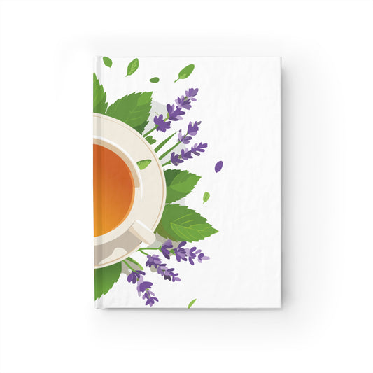 Journal - Lavender Mint Tea Time, Hardcover with Blank Pages