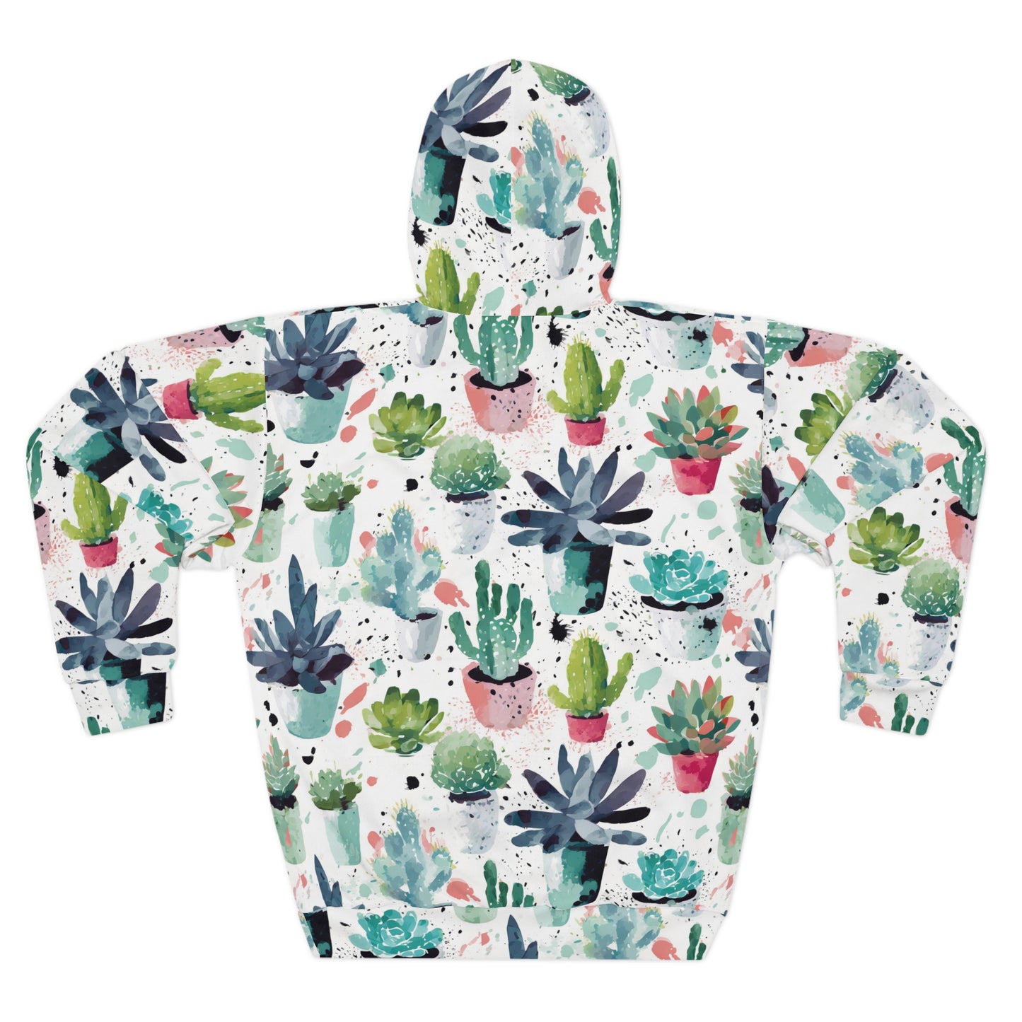 Watercolor Cacti Pullover Hoodie