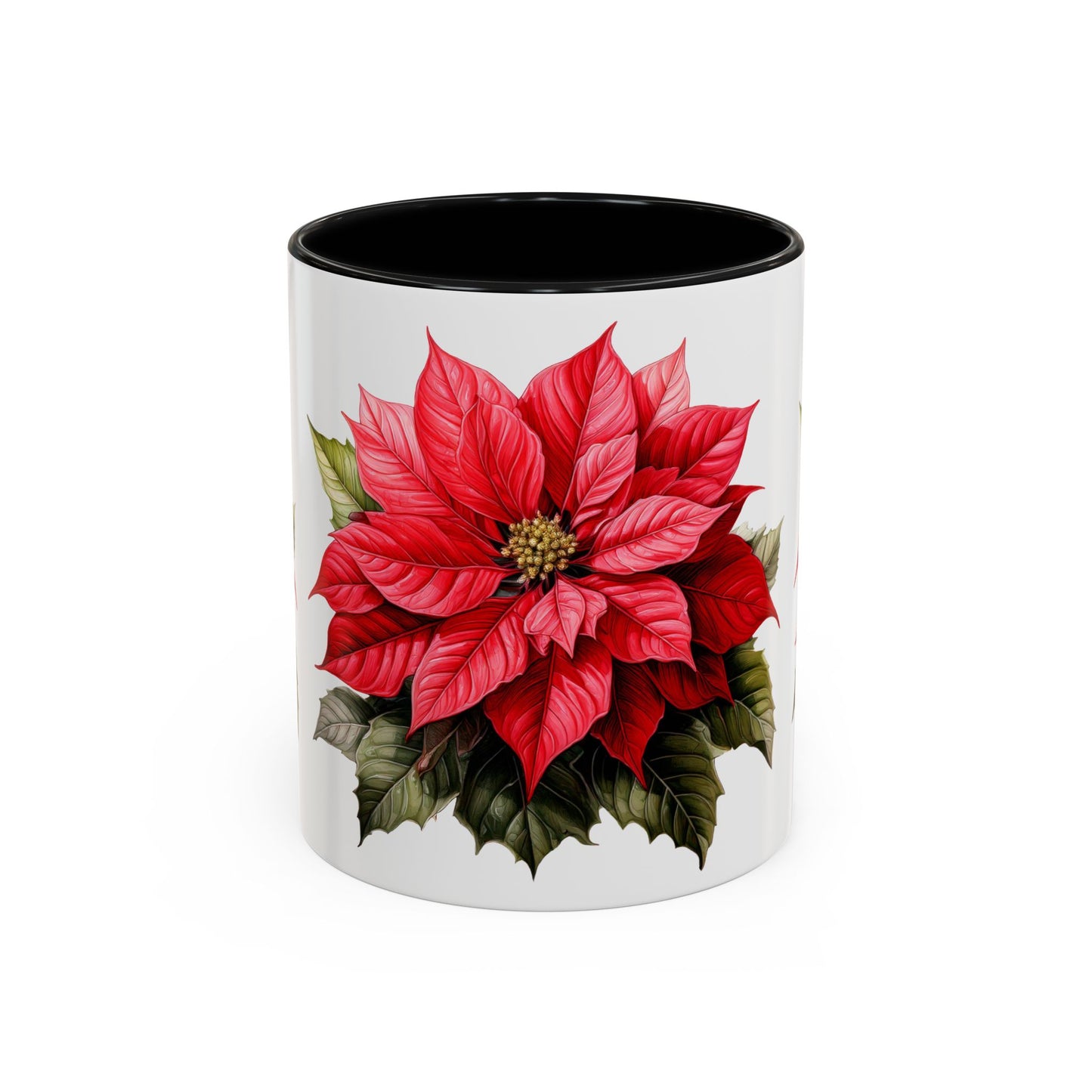 Coffee Mug Holiday Blooms Traditional Poinsettia