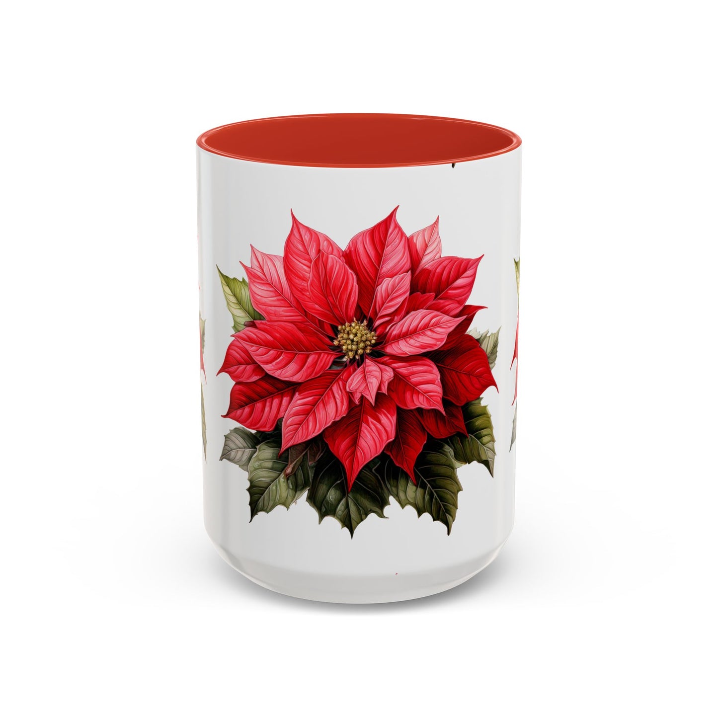 Coffee Mug Holiday Blooms Traditional Poinsettia