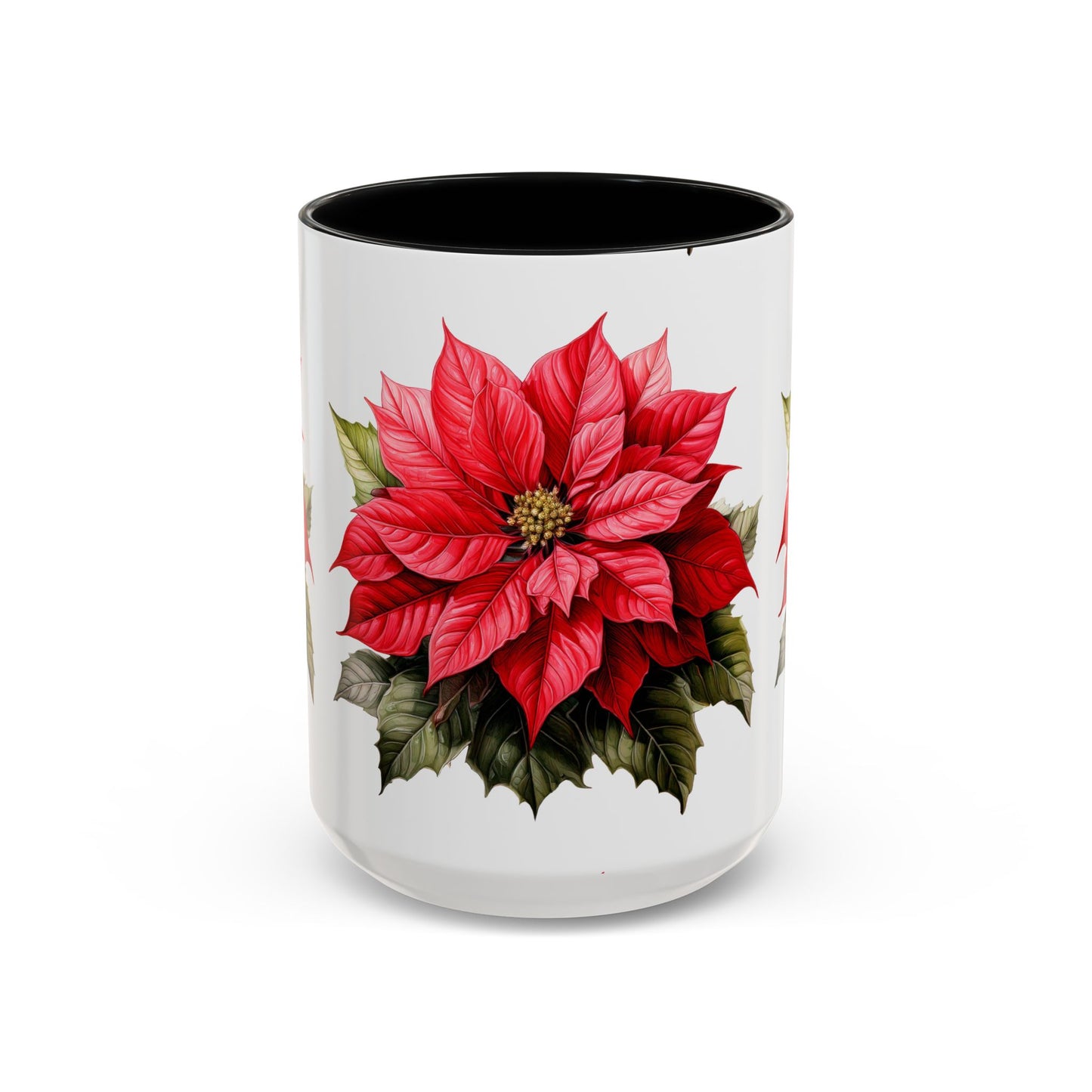 Coffee Mug Holiday Blooms Traditional Poinsettia