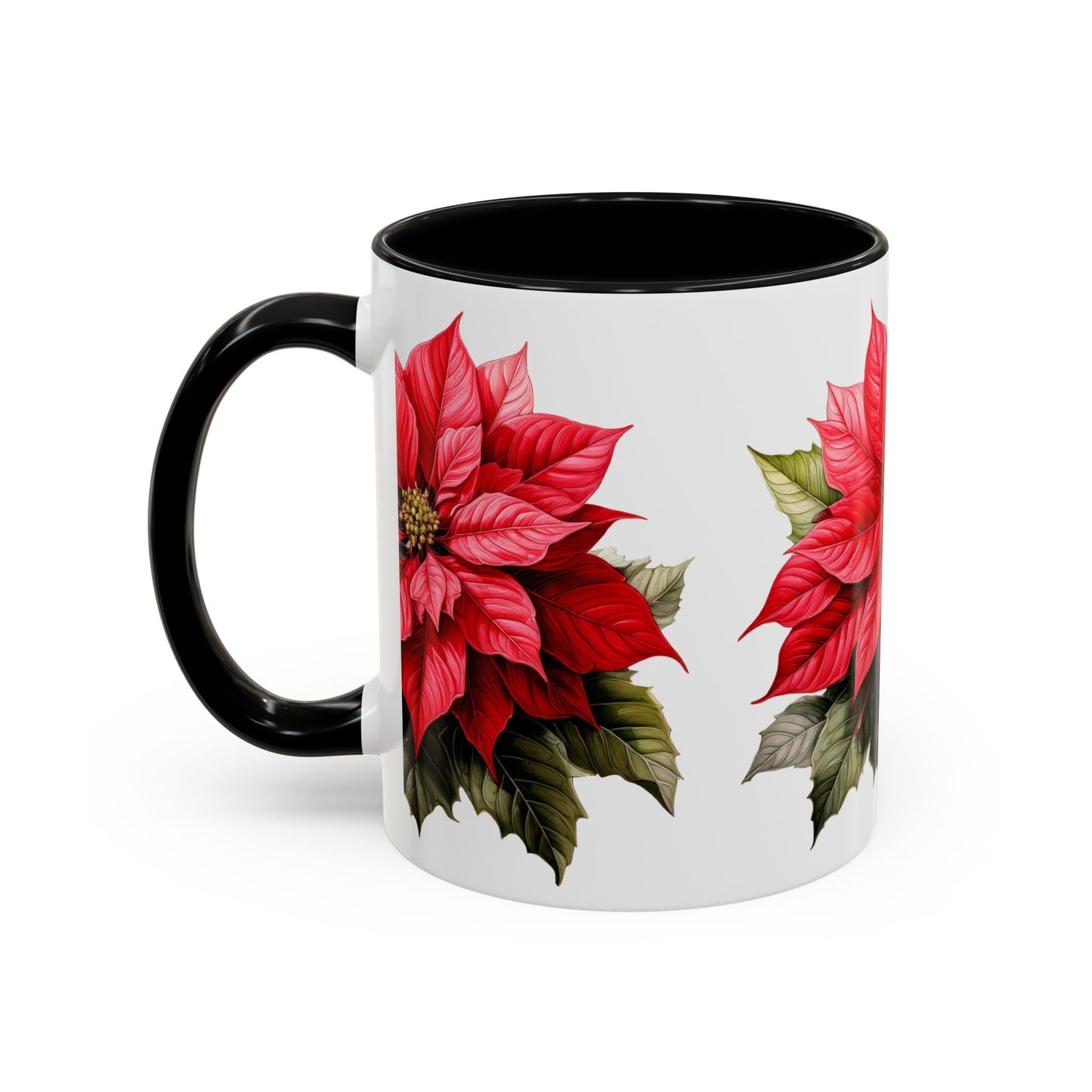 Coffee Mug Holiday Blooms Traditional Poinsettia
