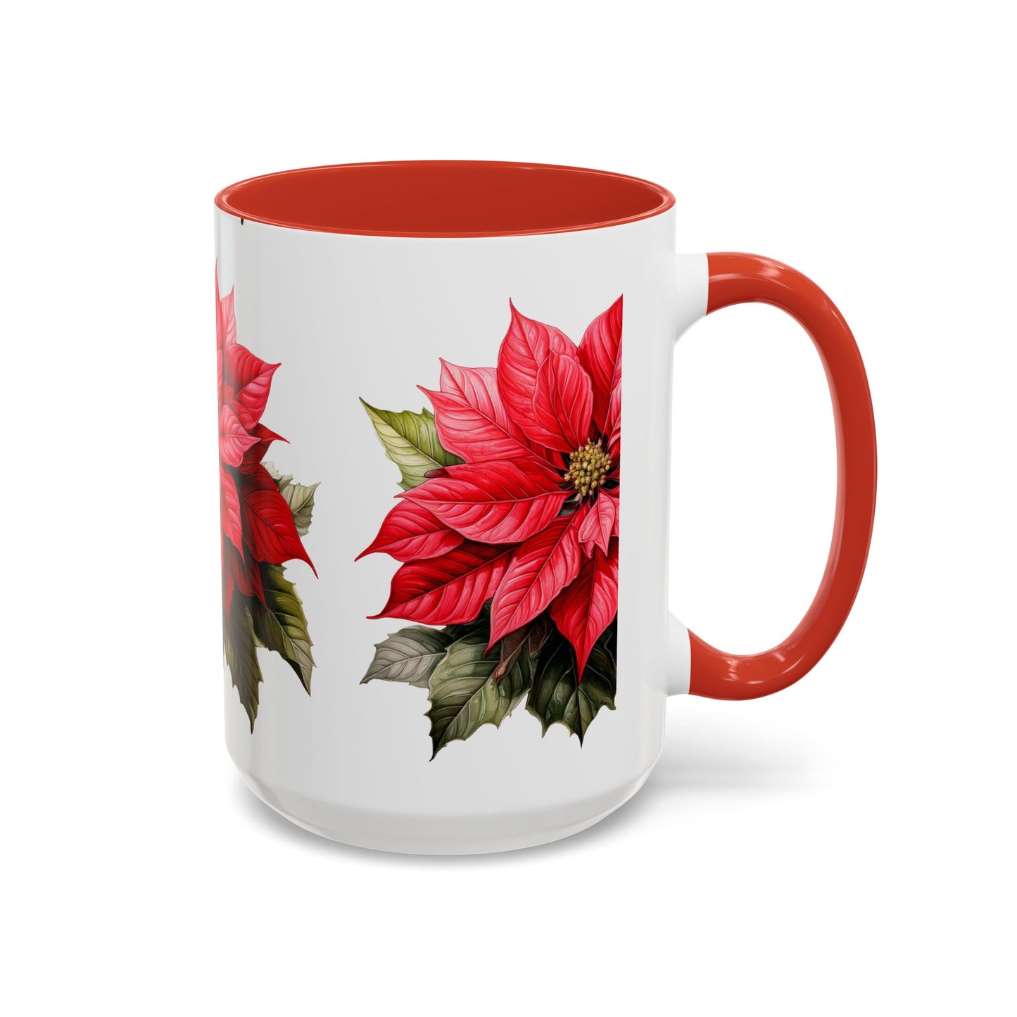 Coffee Mug Holiday Blooms Traditional Poinsettia