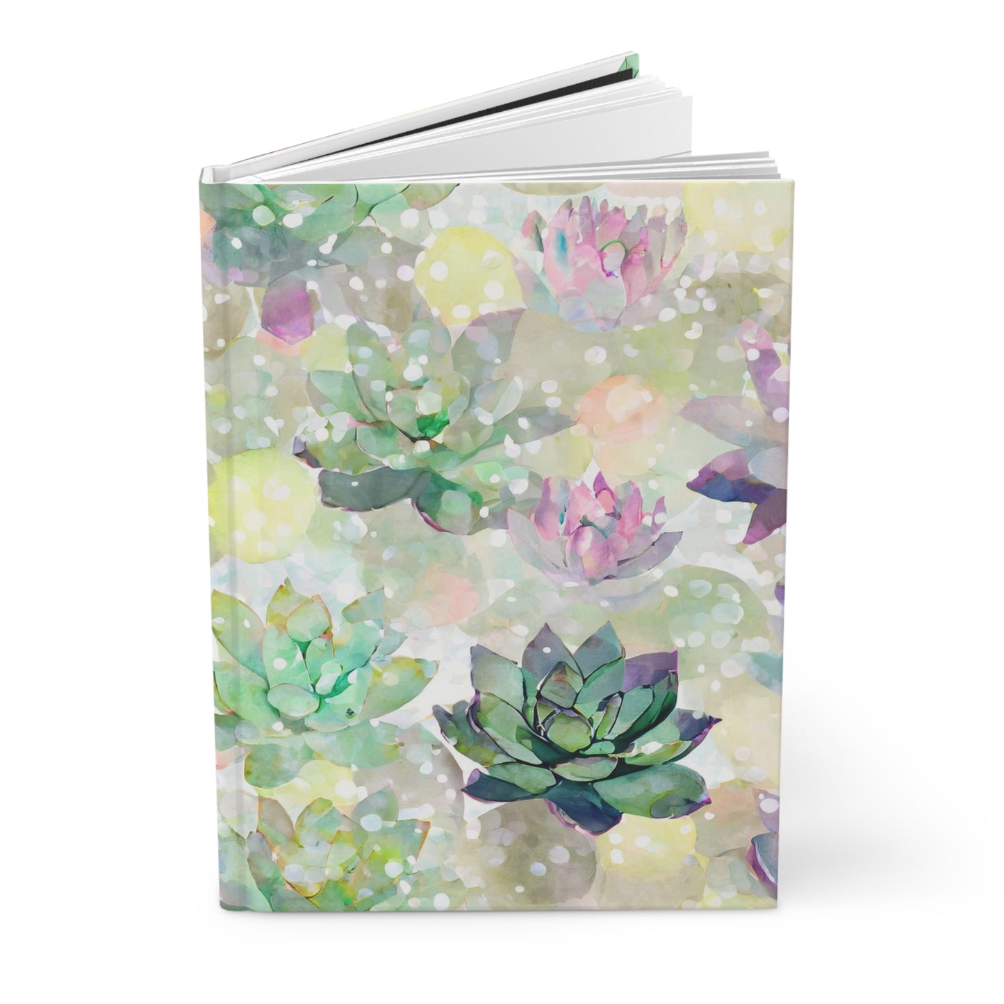 Watercolor Succulents Hardcover Journal