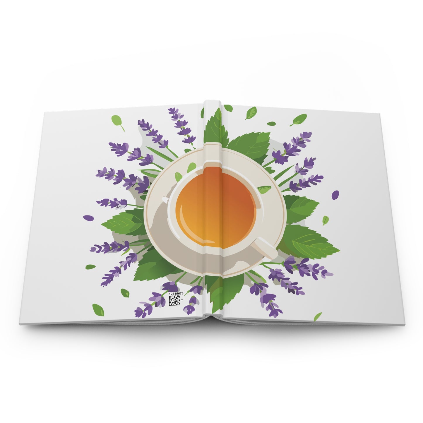 Journal - Lavender Mint Tea Time, Hardcover with Blank Pages